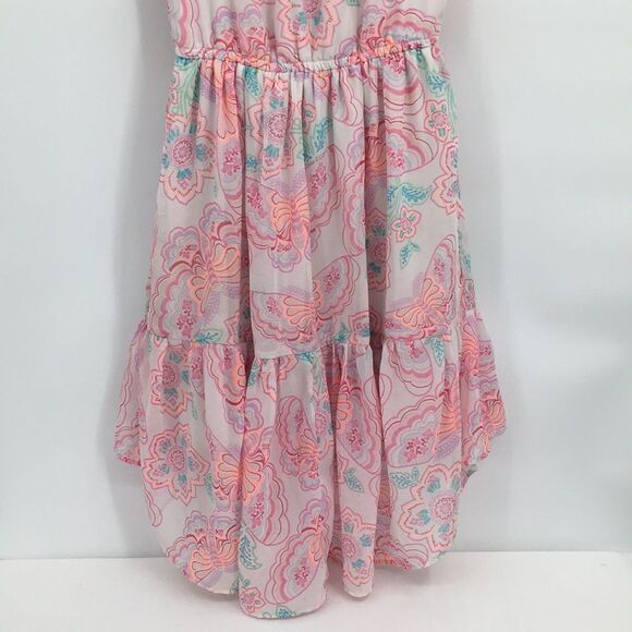 Children’s Place Floral Hi-low Tank Dress Off Shoulder Lined Girls L 10/12 - Picture 9 of 10